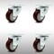 Service Caster 3 Inch SS Maroon Polyurethane Wheel Swivel Top Plate Caster Set SCC-SS20S314-PPUB-MRN-4 - alternate 2